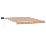 Vidaxl Vlečna tenda večbarvno 350 x 250 cm Tkanina in aluminij