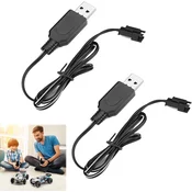 YUNIQUE GREEN-CLEAN 2 PC USB polnilec, 3,7V RC kabli za polnilce za NiCd/NiMH/LiPo baterije s SM-2P vtičem, združljivi z RC avtomobili in FPV droni