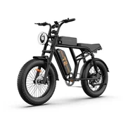 UNBRANDED URLIFE T2 črno električno kolo 20 x 4, 500 W, baterija 48 V 15,6 Ah, hitrost do 45 km/h in doseg do 120 km
