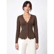 MixRay Bluza Blusen temno rjava