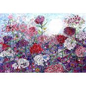 Grafika - Puzzle Sally Rich: Sweet William with Butterflies - 1 000 kosov