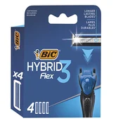 BIC Hybrid Flex3 oštrica s britvicom, pokretna glava, pokretna oštrica, 4 komada/blister pakiranje 921180