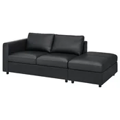 VIMLE Sofa trosed, bez stranice/Grann/Bomstad crna