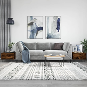 vidaXL Klubska mizica 2 kosa dimljeni hrast 50x46x35 cm inženirski les