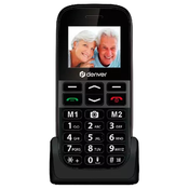 Denver BAS-18500MEB mobilni uredaj 4,5 cm (1.77) 270 g Crno Telefoni za starije