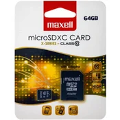 MAXELL Micro SD kartica XC 64GB CLASS 10 i adapter