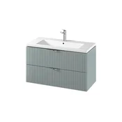 Cersanit S801-546 - Viseča kopalniška omarica s umivalnikom TIRSO 100x45 cm mintna