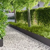 vidaXL Robovi trave 20 kos 100 x 30 cm Jeklo Črna