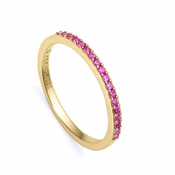 Viceroy Eleganten pozlačen prstan z roza cirkoni Trend 9118A012 (Obseg 54 mm)