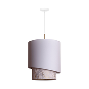Duolla - Luster na sajli PARIS 1xE27/15W/230V precnik 40 cm bela/bež