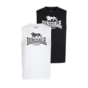 LONSDALE Majica  črna / bela