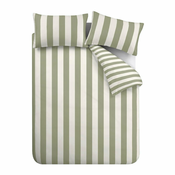 Zelena/kremno bela enojna posteljnina 135x200 cm Cove Stripe – Catherine Lansfield