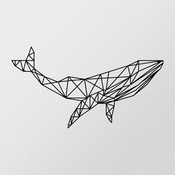 WALLXPERT Zidna dekoracija Whale 1