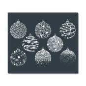 tulup.si Steklena podloga za rezanje Abstrakcija. Božični Baubles 60x52 cm
