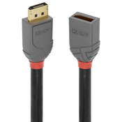 LINDY LINDY DisplayPort podaljšek DisplayPort  vtič\, DisplayPort  vtičnica 2.00 m antracitna\, črna\, rdeča 36497 pozlačeni konektorji DisplayPort kabel, (20416903)