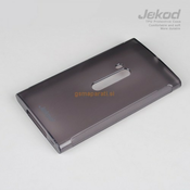 JEKOD silikonski ovitek Nokia Lumia 1520 prozorno črn TPU/TB + Zaščitna folija