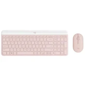 LOGITECH brezžična tipkovnica + miška M470 Slim Combo, roza