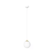 Luster na sajli ROYAL 1xE14/10W/230V prečnik 14 cm beli