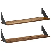 Vidaxl Stenske police 2 kos Star les 80 x 20 x 17 cm