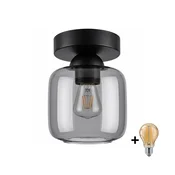 BRILAGI - LED plafonsko svetlo R GLASS 1xE27/60W/230V O 14 cm crna/dim siva