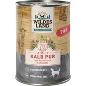 Wildes Land Mokra pasja hrana - čista teletina z oljem žafranike - 400 g