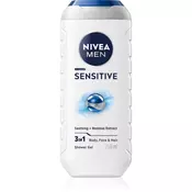 Nivea Sensitive gel za prhanje za obraz  telo in lase (Shower Gel) 250 ml