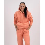 Soft Warm Pulover s Kapuco Peachy Oranžen - L