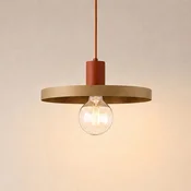 TK Lighting Visoka svetilka Sila, pesek/rdeča, kovina, O 30 cm, E27 - Dnevna soba/jedilnica - Sodobni - pesek, rdeča