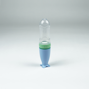 KOLIBRI BEBE SHOP Silikonska flašica za hranjenje beba plavo-zelena