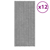 vidaXL Krovni paneli 12 kom od pocincanog celika srebrni 100 x 45 cm
