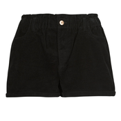 Only Kratke hlače & Bermuda ONLCUBA-FLORA HW PB CORD SHORTS PNT Črna