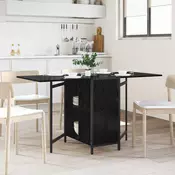 vidaXL Jedilna miza 144 x 60 x 75 cm Inženirski les Črni hrast