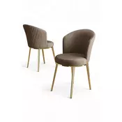 HANAH HOME Set stolica (2 dela) Risa Cappuccino Gold