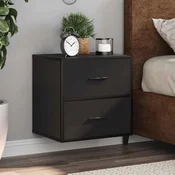 Zidni nocni ormarici 2 kom crni 40x31x39,5 cm