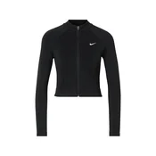 NIKE Športna jopa na zadrgo Nike Pro črna/bela