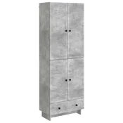 vidaXL Set omar 2 pcs Betonsko siva 66 x 34,5 x 95 cm Inženirski les