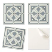 shumee Paket samolepilnih vinilnih ploščic z vzorcem za spalnico s cvetličnim vzorcem na ploščicah 20x20x20 cm