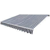 vidaXL Zložljiva tenda z motorjem 400 cm modro/bela