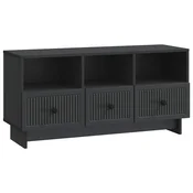 Vidaxl TV omarica s predalom Črna 102 x 34,5 x 50 cm Inženirski les