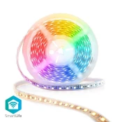Nedis SmartLife LED-Remsa | Wi-Fi | Kall Vit/RGB/Varm Vit | SMD | 5,00 m | IP44 | 2700 - 6500 K | 960 lm | Android/IOS