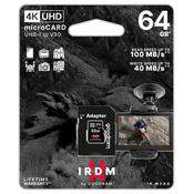 GoodRam IRDM memorijska kartica microSDXC 64 GB, adapter
