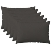 vidaXL Prevleka za blazino 6 kos HEERLEN Temno siva 40 x 60 cm Blago