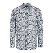 JACK & JONES Srajca Leeds marine/svetlo modra/rjava/bela