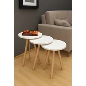 Hanah Home Set uklopivih stocica, 3 komada, Beli