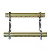 REITER RMCO#210-45-09 Messing razdelilnik za ogrevanje radiatorjev 45 mm razmak 9 krogov