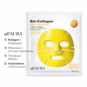 allaura Bio Collagen Real maska za globinsko polt - osvetljujoča rumena 24 g