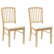 Vidaxl Jedilni stoli 2 szt. Naravna 50 x 52,5 x 91 cm