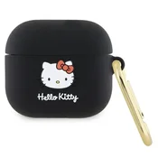 HELLO KITTY Hello Kitty ovitek Silicone 3D Kitty Head za AirPods 3 - črna