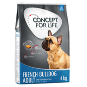 2 x 12 kg/4 kg/1,5 kg Concept for Life za pse po posebni ceni! - French Bulldog Adult (2 x 4 kg)