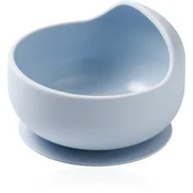 BabyOno Silikonska skodelica z vakuumom 350 ml 6 m+, modra